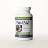 White bottle containing FertileAid tablets for Men's fertility